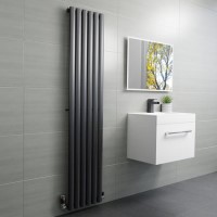 Anthracite Vertical Single Panel Radiator 1600 x 360mm - Margo