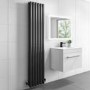 GRADE A2 - Anthracite Vertical Double Panel Radiator 1600 x 360mm - Margo