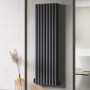 GRADE A2 - Anthracite Vertical Double Panel Radiator 1600 x 480mm - Margo