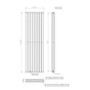 GRADE A2 - Anthracite Vertical Double Panel Radiator 1600 x 480mm - Margo