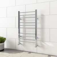 GRADE A1 - 800mm x 450mm Straight Chrome Towel Rail - Sahara