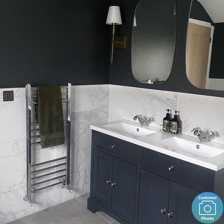 GRADE A1 - Chrome Towel Radiator 800 x 500mm - Sahara