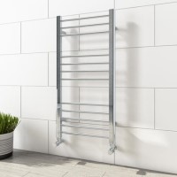 GRADE A1 - 1000mm x 500mm Straight Chrome Towel Rail - Sahara