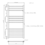 Chrome Heated Towel Rail Radiator 1000 x 500mm - Sahara