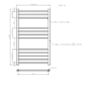 Chrome Towel Radiator 1000 x 600mm - Sahara