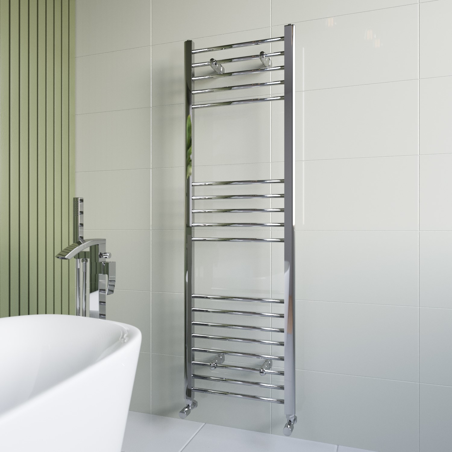 Restroom Radiator Chrome Towel Radiator 1600 x 500mm - Sahara - Better Bathrooms