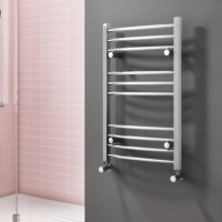 GRADE A1 - Gobi Chrome Heated Towel Rail - 800 x 450mm