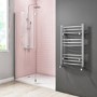 GRADE A1 - Gobi Chrome Heated Towel Rail - 800 x 500mm