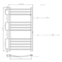 Chrome Towel Radiator 1000 x 500mm - Gobi