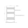 White Heated Towel Rail Radiator 800 x 500mm - Gobi