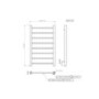 GRADE A1 - Black Towel Radiator 800 x 500mm - Sonoran