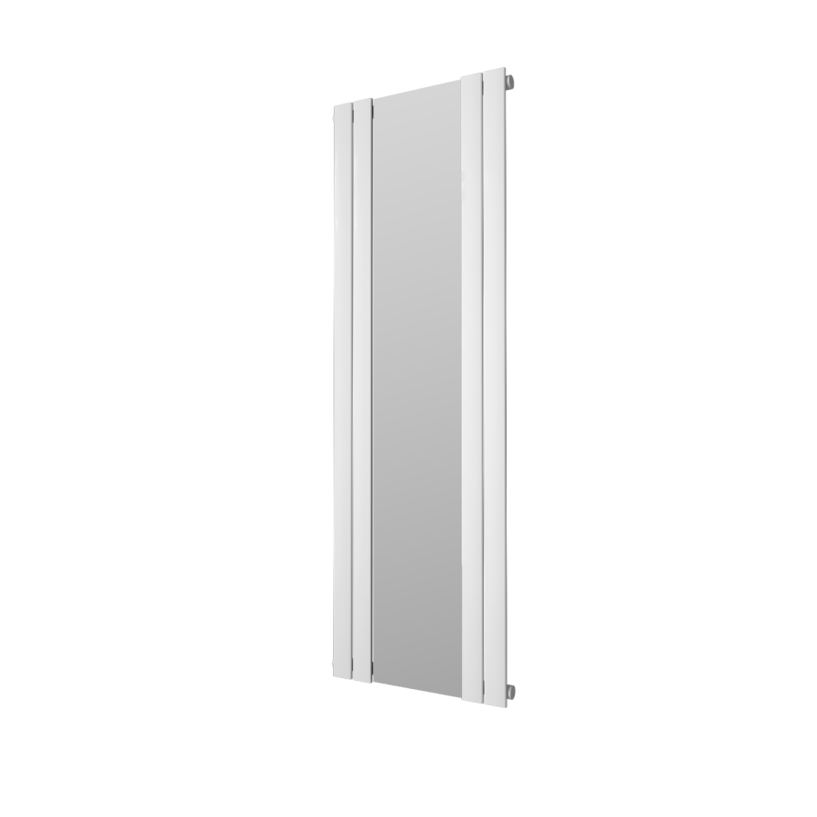 GRADE A1 - Tanami White Single Panel Vertical Radiator with Mirror - 1800 x 600mm