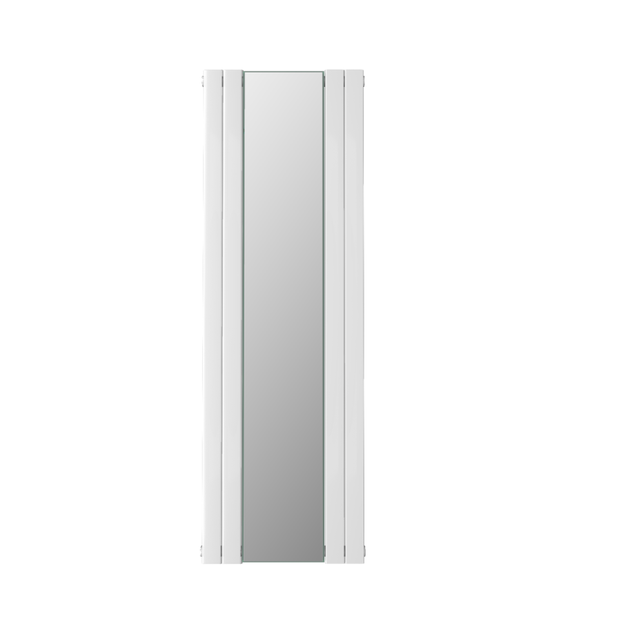 GRADE A1 - Tanami White Single Panel Vertical Radiator with Mirror - 1800 x 600mm