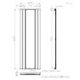 GRADE A1 - Tanami White Single Panel Vertical Radiator with Mirror - 1800 x 600mm