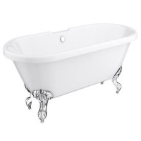 GRADE A1 - Park Royal Freestanding Bath Double Ended Roll Top - 1500 x 740mm