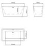 GRADE A2 - Riga Freestanding Bath Double Ended - 1585 x 690mm