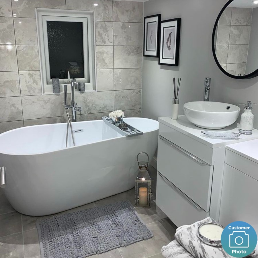 GRADE A1 - Monaco Freestanding Bath Single Ended - 1600 x 800mm