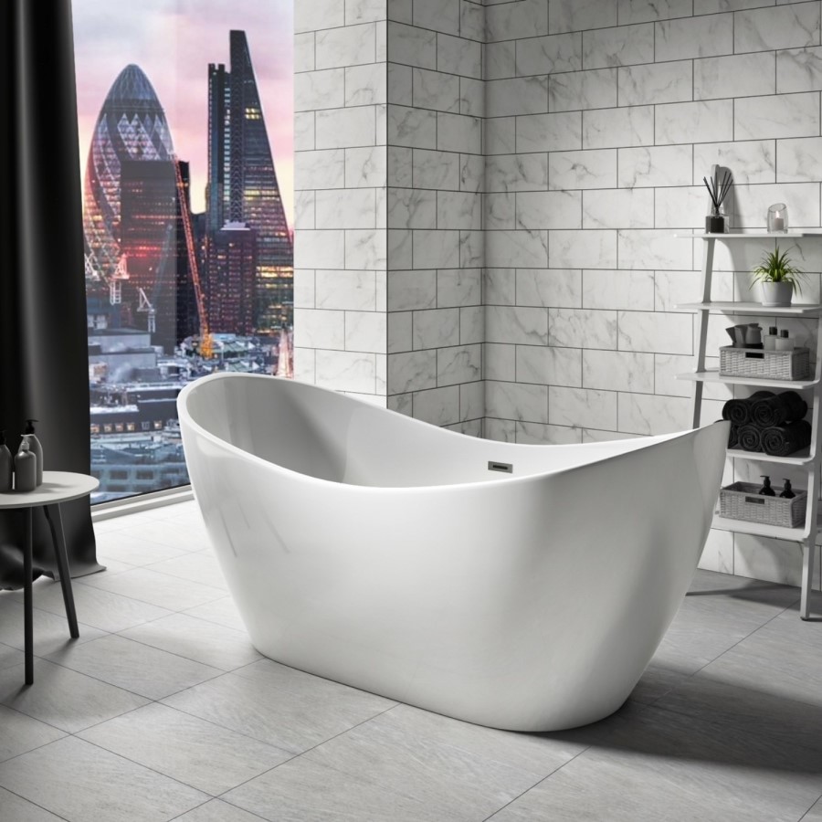 GRADE A1 - Arles Double Ended Freestanding Bath - 1700 x 800mm