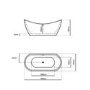 GRADE A1 - Arles Double Ended Freestanding Bath - 1700 x 800mm