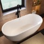 Matt White Freestanding Double Ended Bath 1645 x 745mm - Lisbon