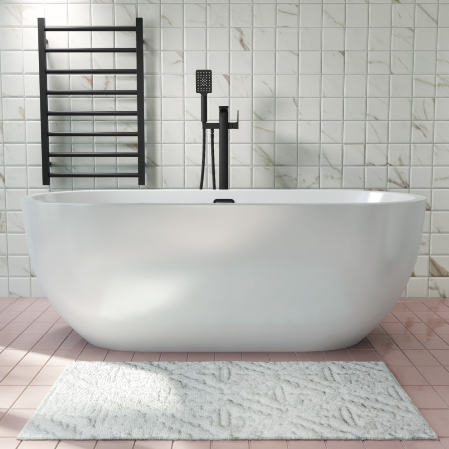 ONLY OPENED - Lago Freestanding Bath Double Ended Freestanding Bath - 1645 x 745mm