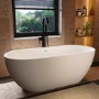 Matt White Freestanding Double Ended Bath 1645 x 745mm - Lisbon