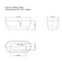 ONLY OPENED - Lago Freestanding Bath Double Ended Freestanding Bath - 1645 x 745mm