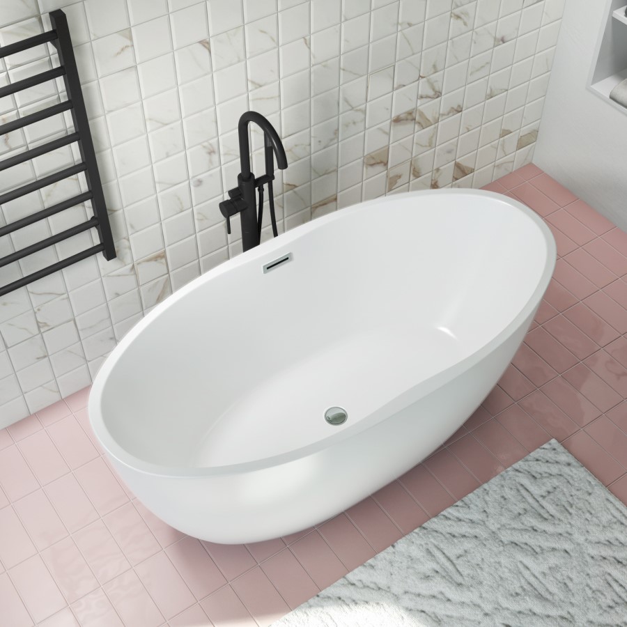 GRADE A2 - Freestanding Double Ended Bath 1500 x 720mm - Alvor