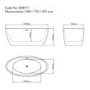 GRADE A2 - Freestanding Double Ended Bath 1500 x 720mm - Alvor