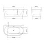 GRADE A2 - Gable Modern Back To Wall Freestanding Bath - 1700 x 800mm