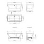 Freestanding Double Ended Back to Wall Bath 1500 x 740mm - Oslo