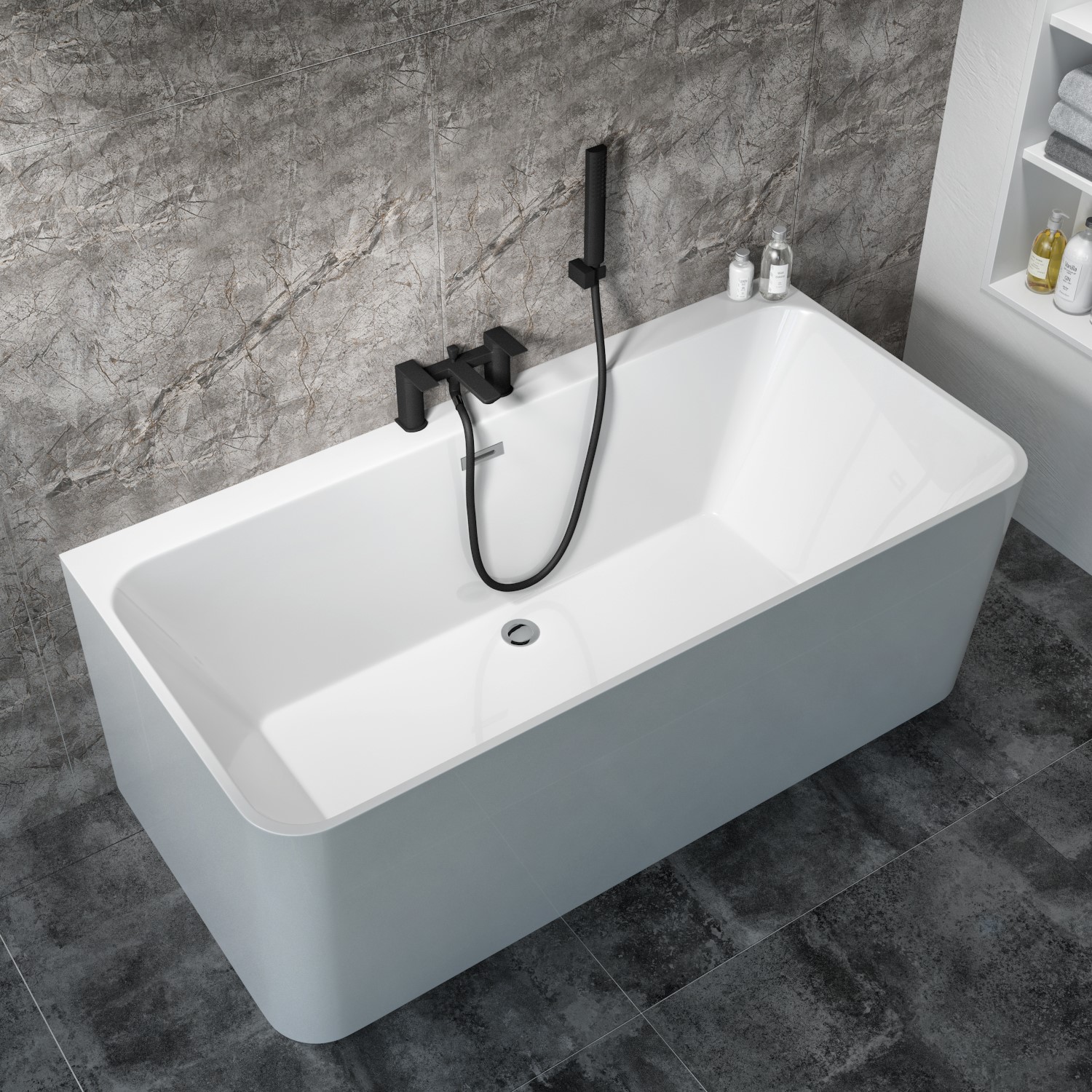 Freestanding Double Ended Back To Wall, Freestanding Bathtub Against Wall