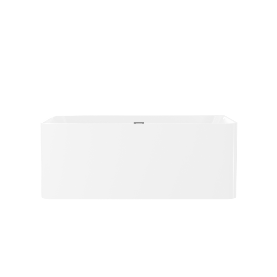GRADE A2 - Oslo Slim Back to Wall Double Ended Freestanding Bath - 1500 x 740mm