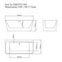 GRADE A2 - Oslo Slim Back to Wall Double Ended Freestanding Bath - 1500 x 740mm