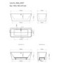 GRADE A2 - Oslo Freestanding Bath Double Ended Back to Wall - 1700 x 740mm