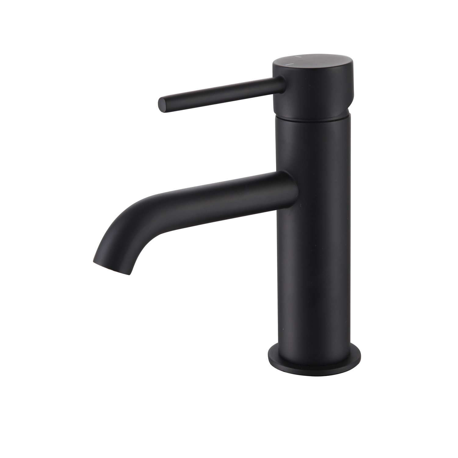 GRADE A1 Arissa Round Matt Black Mini Cloakroom Basin Mixer Tap