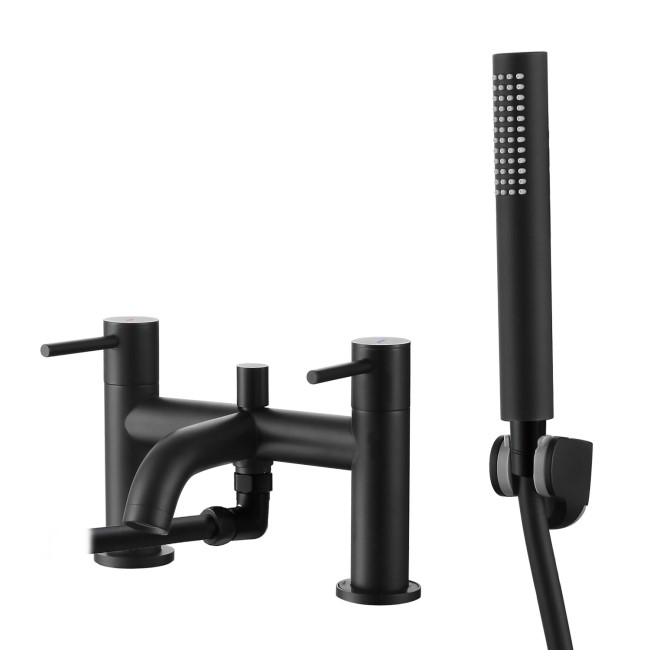 Black Bath Shower Mixer Tap With Chrome - Arissa - Better Bathrooms