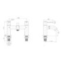 Black Bath Shower Mixer Tap With Chrome - Arissa