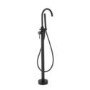 GRADE A2 - Arissa Round Matt Black Freestanding Bath Shower Mixer Tap