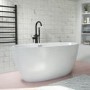 GRADE A2 - Arissa Round Matt Black Freestanding Bath Shower Mixer Tap