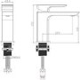 Black Mono Basin Mixer Tap - Zana