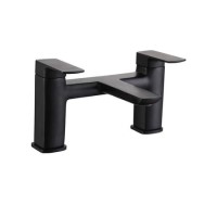 GRADE A1 - Zana Square Matt Black Deck Mounted Bath Filler Tap GRADE A1 - Zana Square Matt Black Deck Mounted Bath Filler Tap