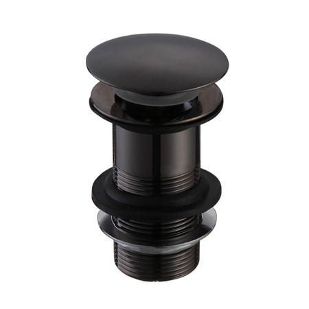 GRADE A1 - Arissa Matt Black Unslotted Sprung Basin Waste