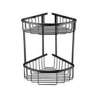 Matt Black 2 Tier Corner Shower Caddy - Arissa  Matt Black 2 Tier Corner Shower Caddy - Arissa