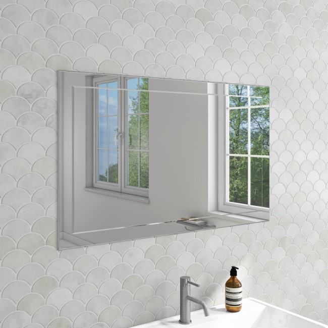Rectangular Bathroom Mirror 1000 x 600mm - Tucana