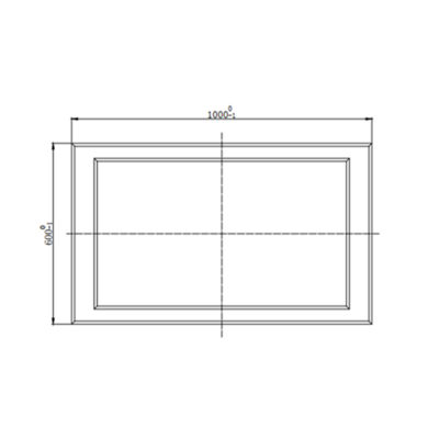 ONLY OPENED - Tucana Bathroom Mirror - 1000 x 600mm