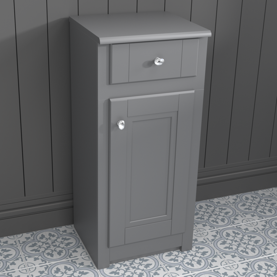 400mm Bathroom Door and Drawer Grey Traditional