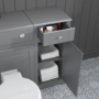 400mm Bathroom Cabinet - Door and Drawer - Grey - Traditional - Westbury
