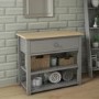 840mm Grey Floorstanding Vanity Unit with Storage - Whitby