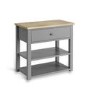 GRADE A2 - 840mm Grey Floorstanding Vanity Unit with Storage - Whitby